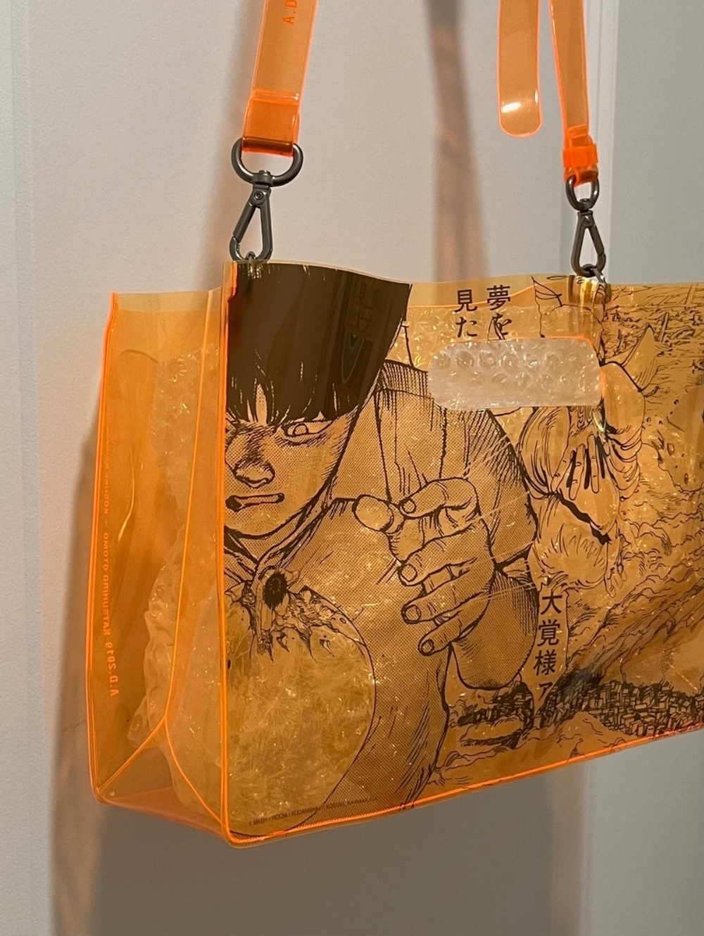 AKIRA ART OF WALL x nana-nana A4 PVC Bag In Orange & Black EUC - Picture 9 of 16